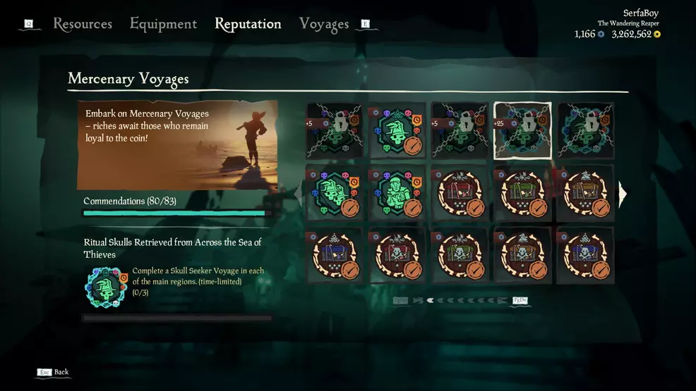 Sea of Thieves mercenary voyages doubloons