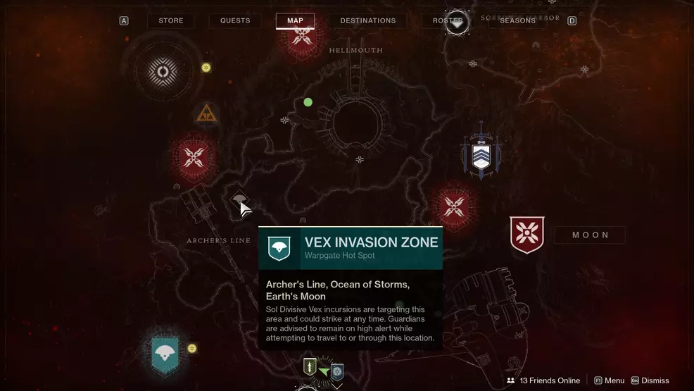 Vex Invasion Zones Destiny 2