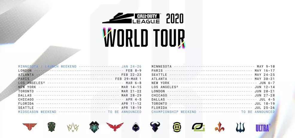 2020 Call of Duty League World Tour schedule announced | Shacknews 2020-call-of-duty-league-world-tour-schedule-announced-shacknews