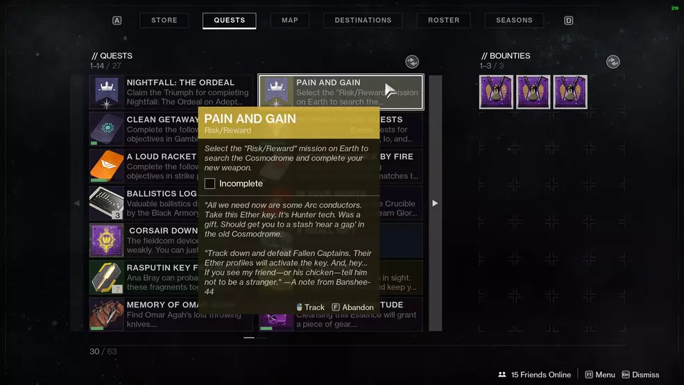destiny 2 pain and gain risk reward