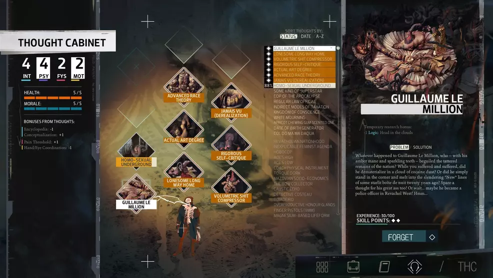 How the Thought Cabinet works in Disco Elysium | Shacknews