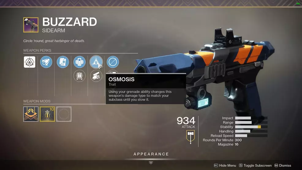 Destiny 2 buzzard perks