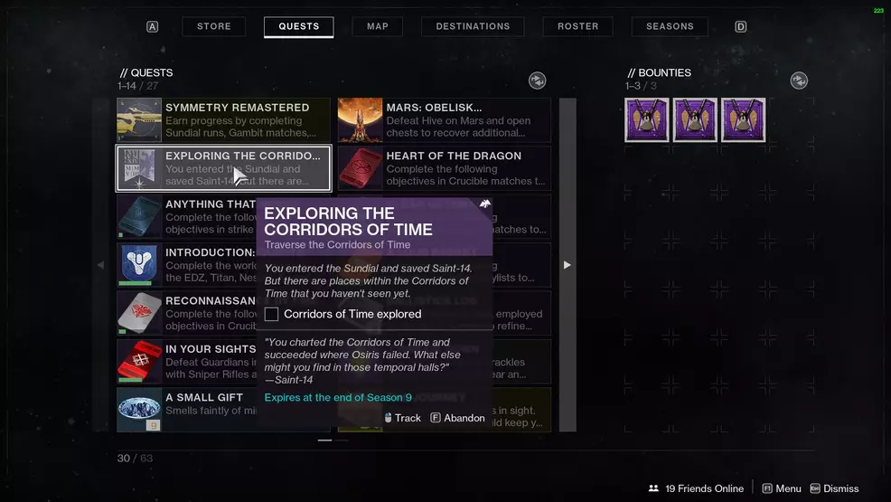 destiny 2 exploring the corridors of time