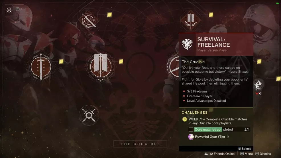 destiny 2 survival freelance