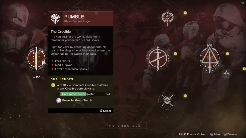 Destiny 2 Crucible Rumble