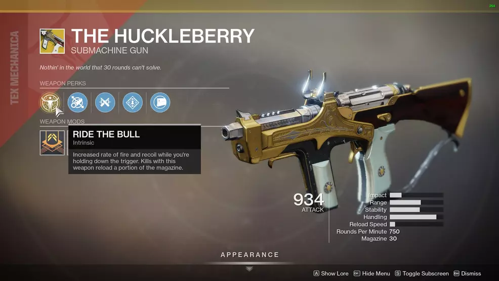 destiny 2 the huckleberry