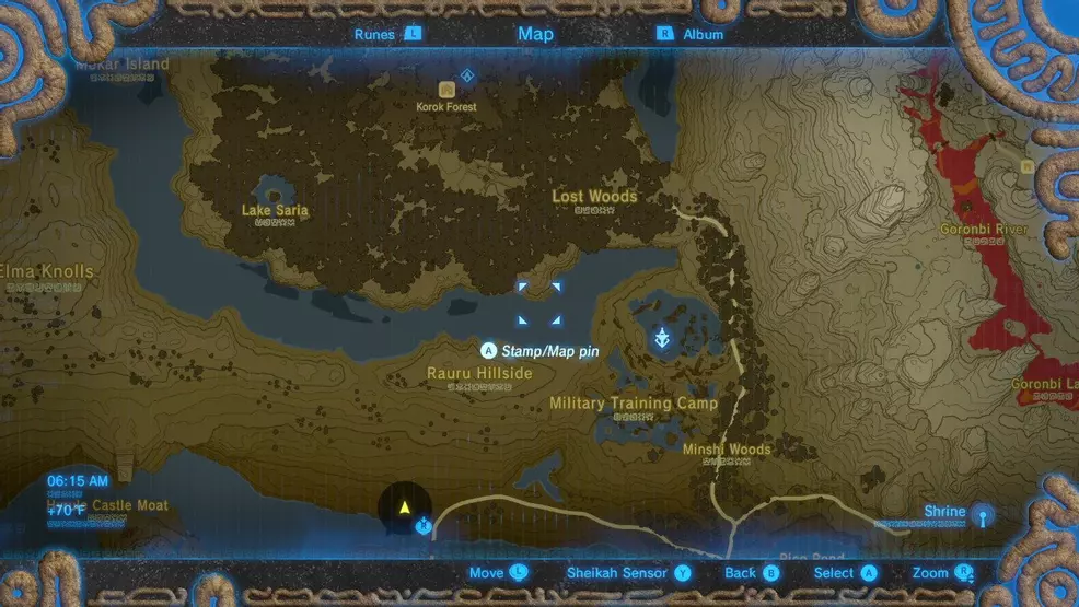 BoTW - Korok Forest location