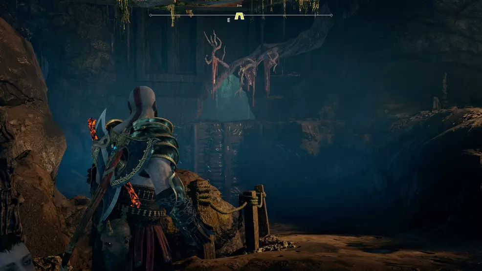 god of war hidden chamber witch's cave the river pass