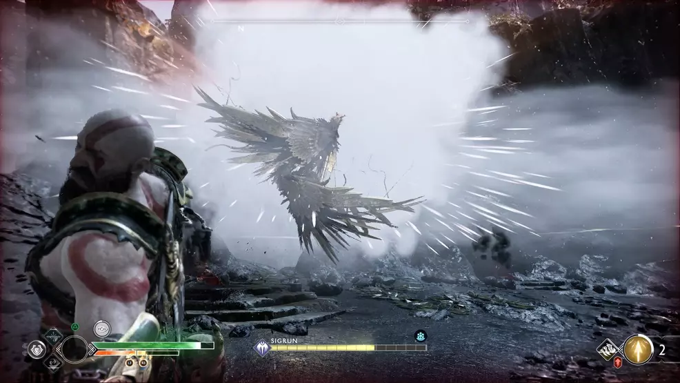 god of war valkyrie queen sigrun fog attack