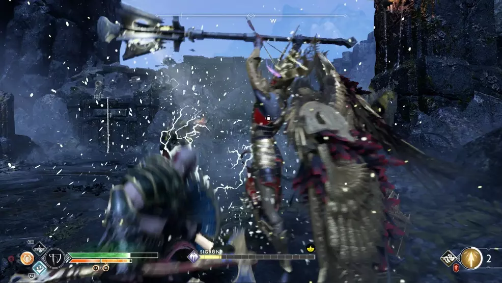 god of war valkyrie queen sigrun light attack