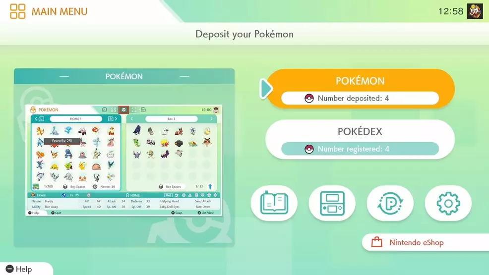 how to deposit Pokemon in Pokemon Home