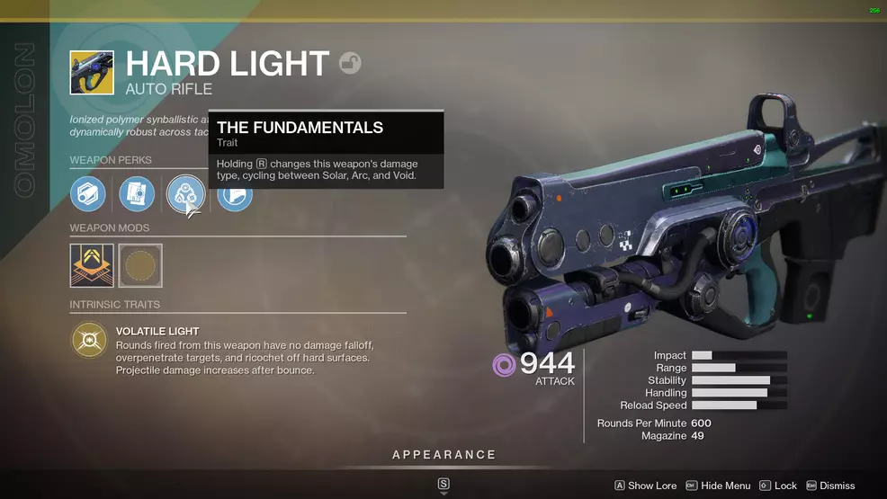 destiny 2 hard light perks