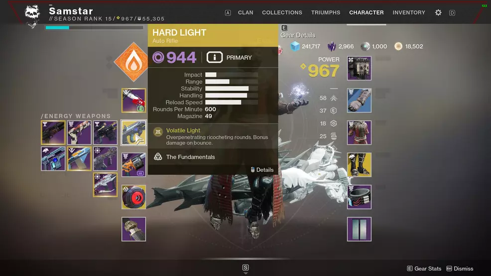 destiny 2 when to use hard light