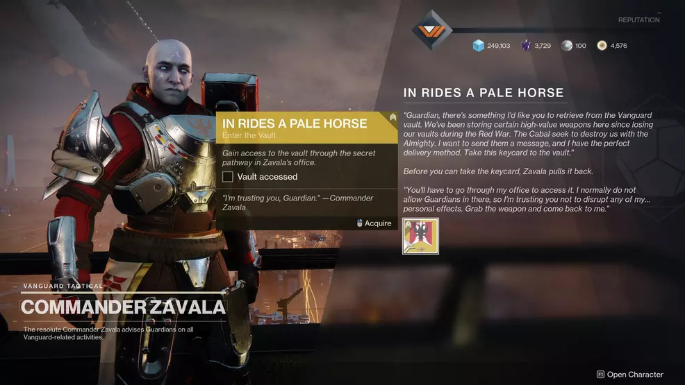 In Rides Pale Horse Destiny 2