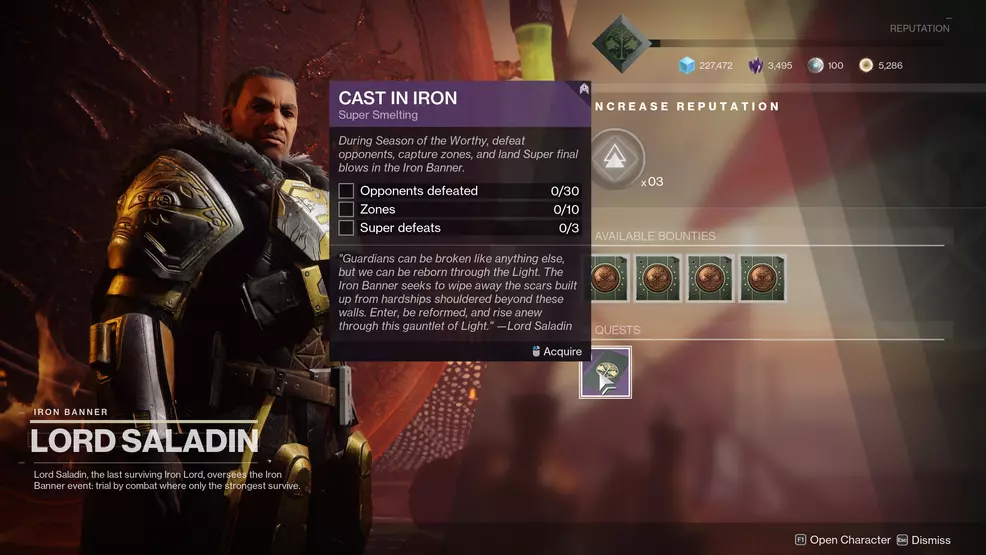 destiny 2 cast in iron