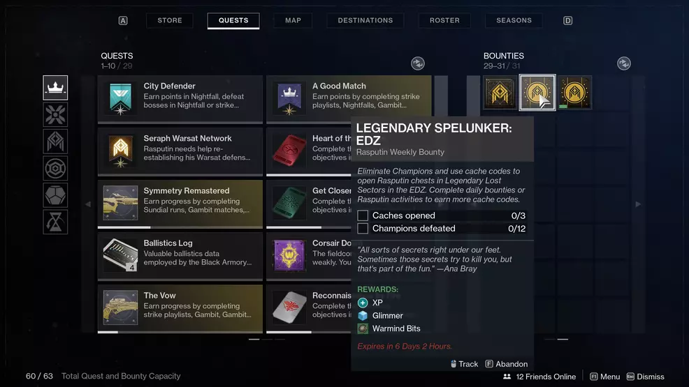 Legendary Spelunker Destiny 2