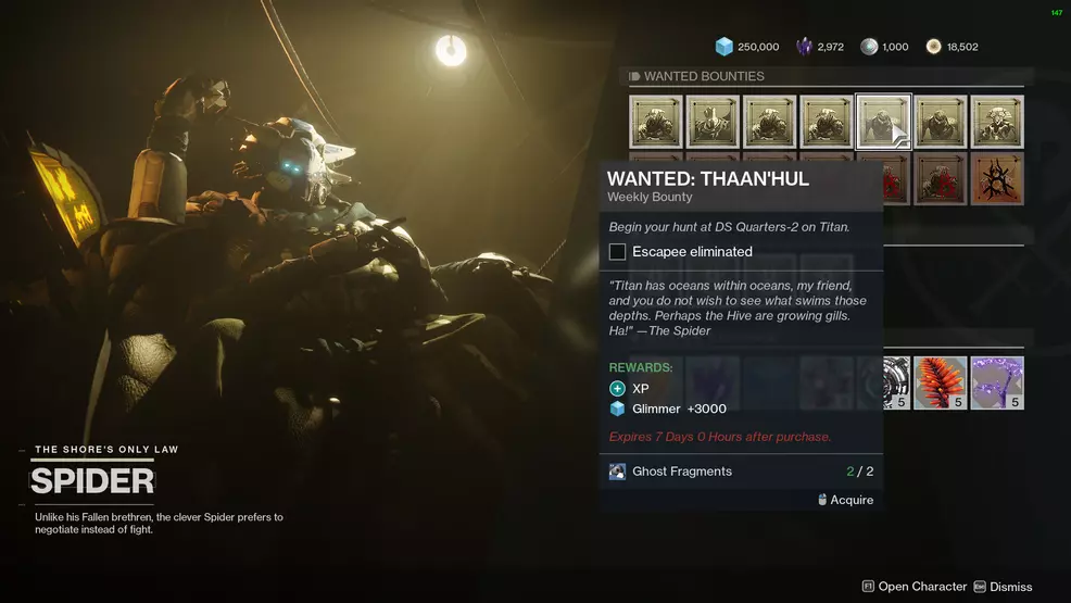 destiny 2 wanted thaan'hul bounty