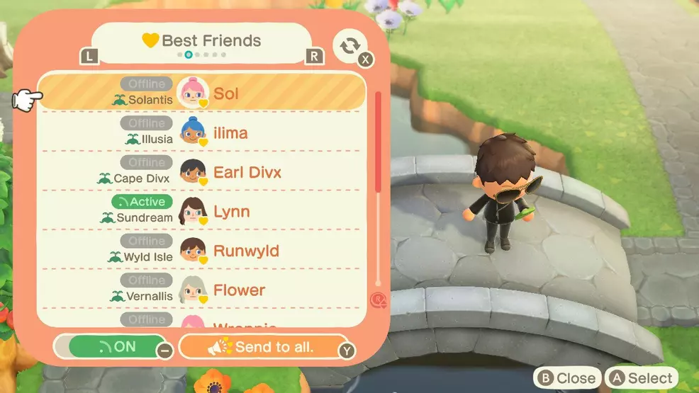 Best Friends List - Animal Crossing: New Horizons