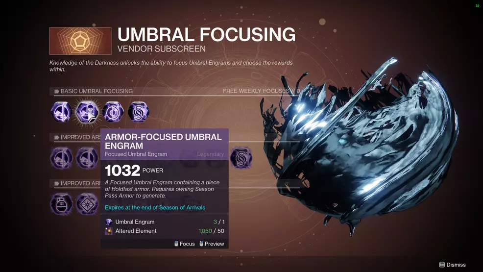 destiny 2 armor-focused umbral engram