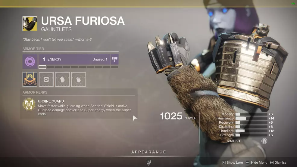 Destiny 2 Exotic Titan Armor Ursa Furiosa