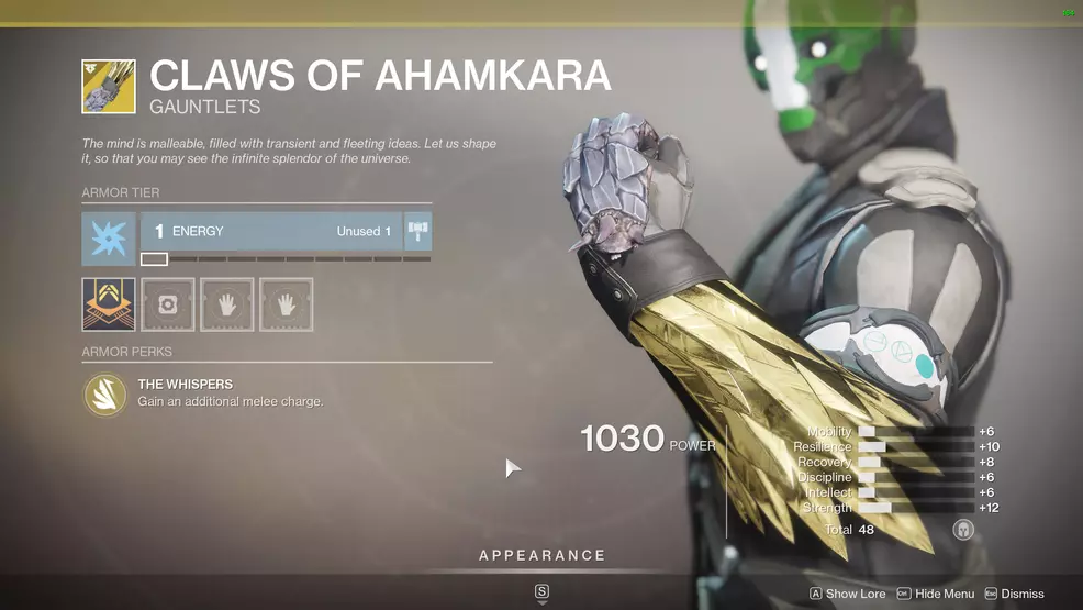 Destiny 2 Exotic Warlock Armor Claws of Ahamkara