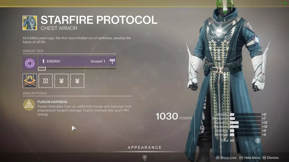 Destiny 2 Exotic Warlock Armor Starfire Protocol