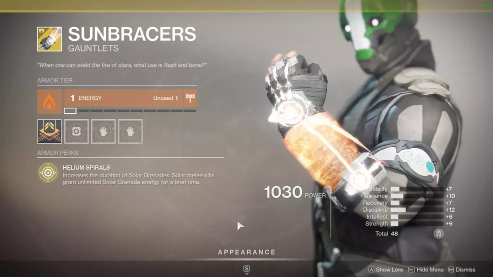 Destiny 2 Warlock Exotic Armor Sunbracers