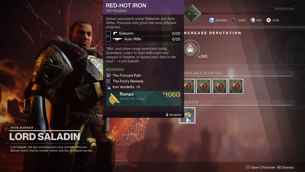 Iron Banner Red-Hot Iron Quest