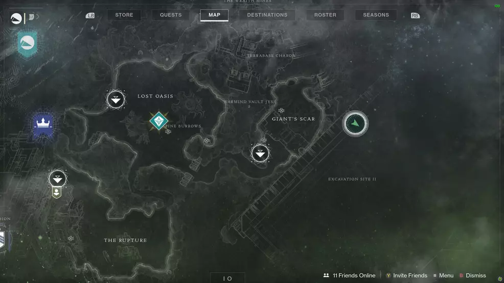 Destiny 2 Savanthuns Eyes Io Excavation Site II Map