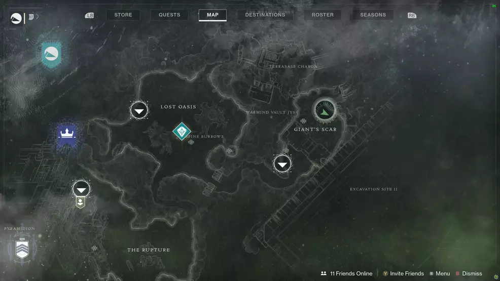 Destiny 2 Savanthuns Eyes Io Giant's Scar map