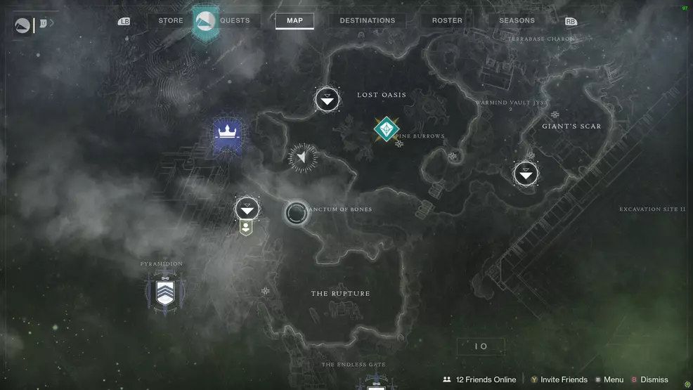 Destiny 2 Savanthuns Eyes Io Sanctum of Bones map