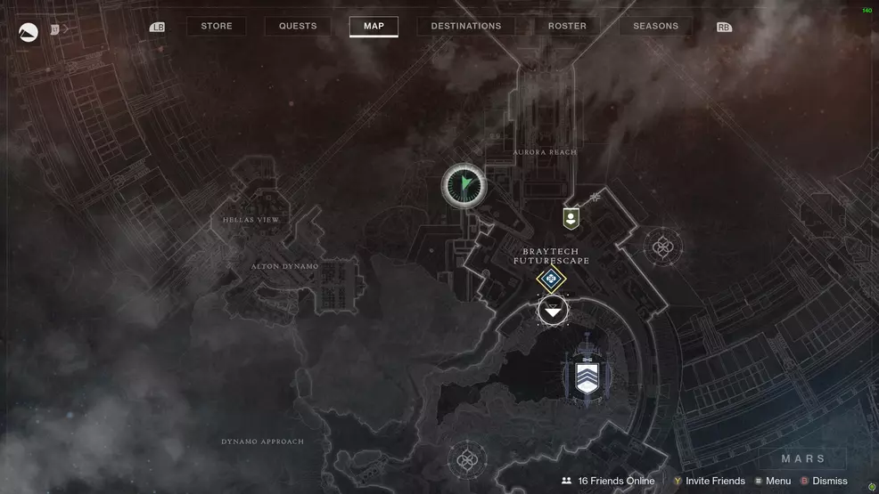 Destiny 2 Savathuns Eyes Mars Aurora Reach map