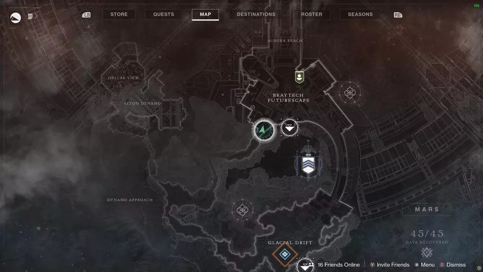 Destiny 2 Savathuns Eyes Mars Braytech Futurescape 1 map