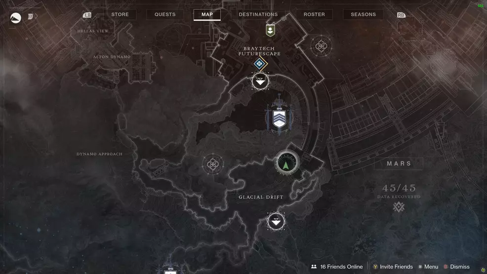 Destiny 2 Savathuns Eyes Mars Glacial Drift 1 map