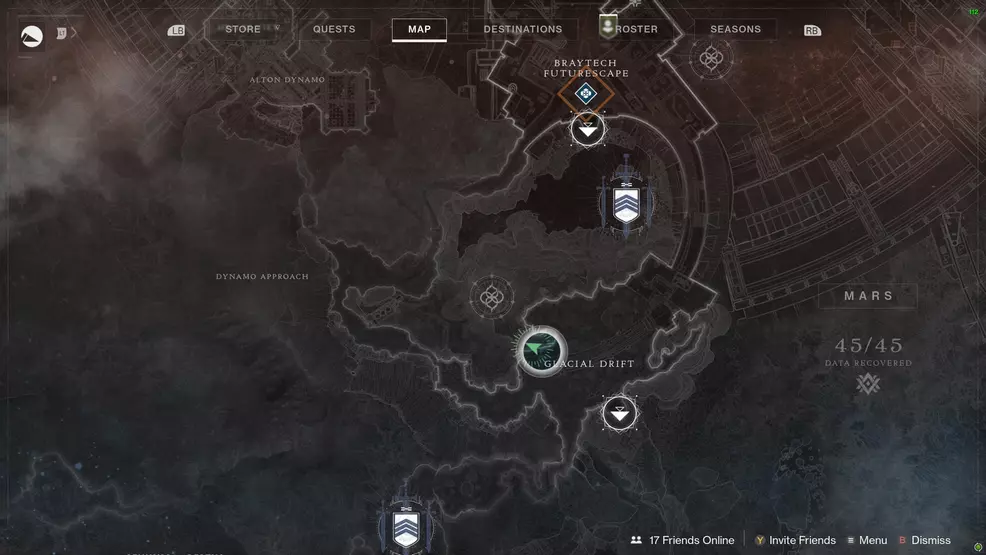 Destiny 2 Savathuns Eyes Mars Glacial Drift 2 map