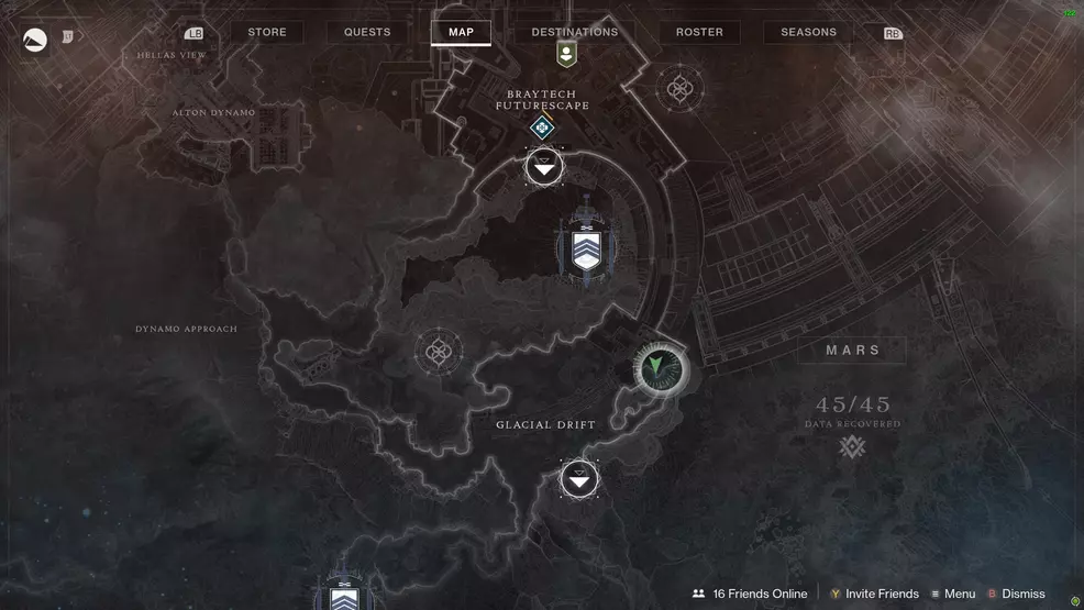 Destiny 2 Savathuns Eyes Mars Ma'adim Subterrane map