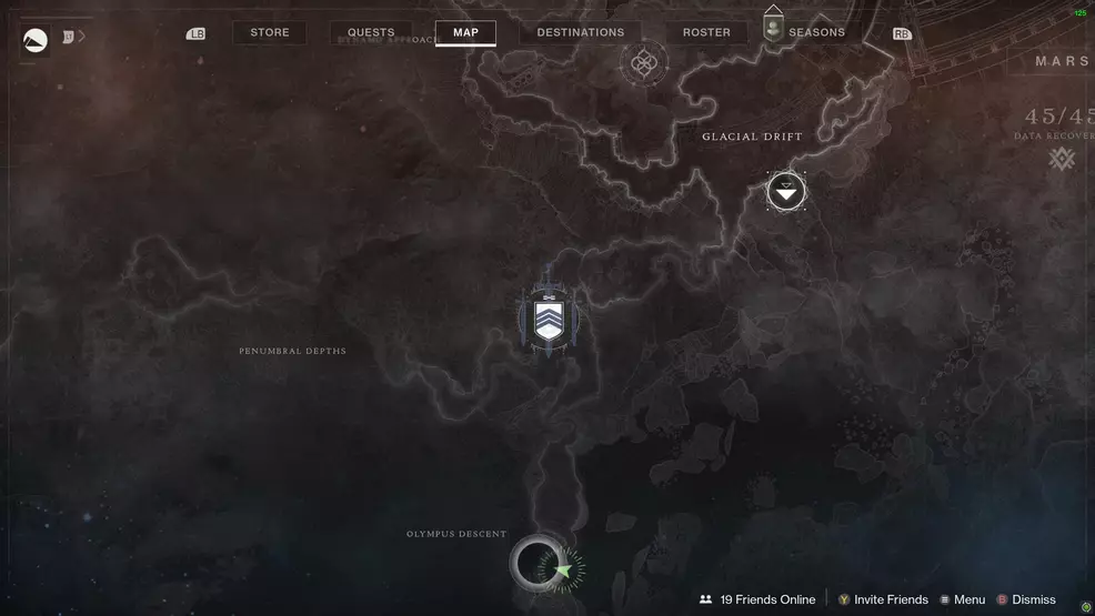 Destiny 2 Savathuns Eyes Mars Olympus Descent map