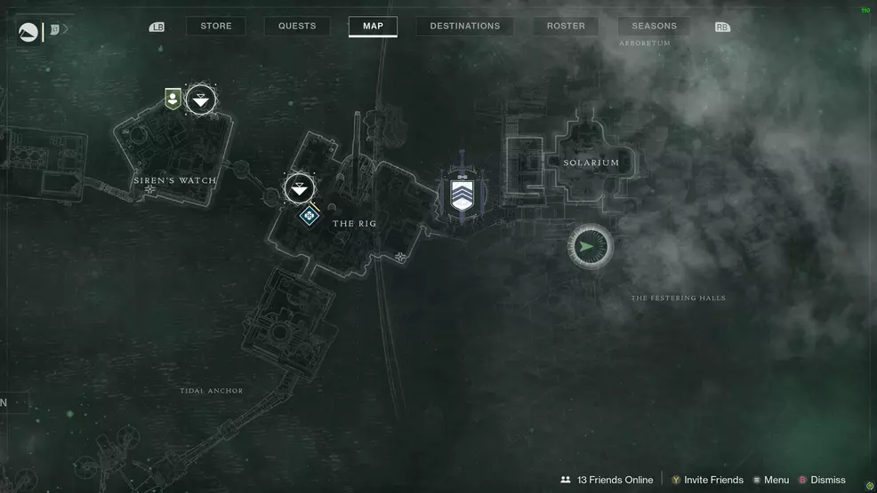 Destiny 2 Savanthuns Eyes Titan Festering Halls map