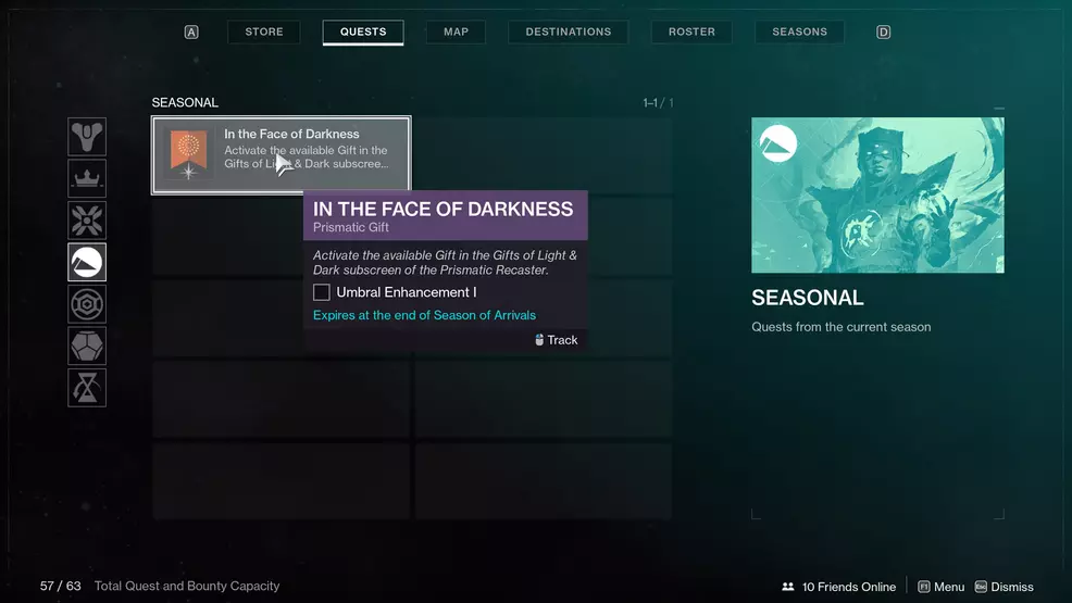 destiny 2 season of arrivals in the face of darkness Prismatic Gift