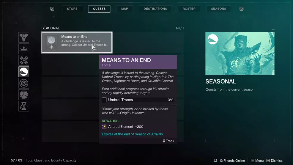 destiny 2 season of arrivals Means to an End Force