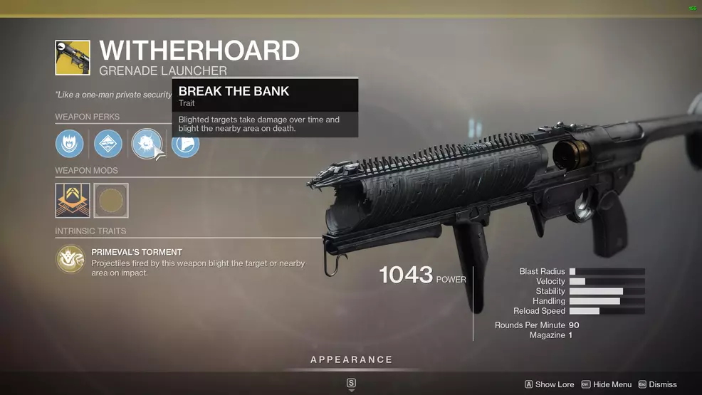 destiny 2 witherhoard perks