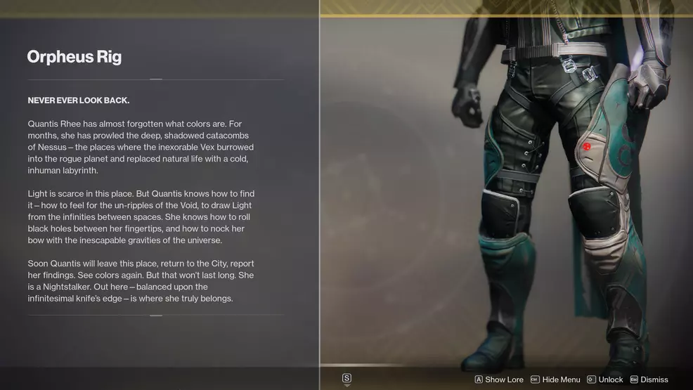 Orpheus Rig Lore Destiny 2