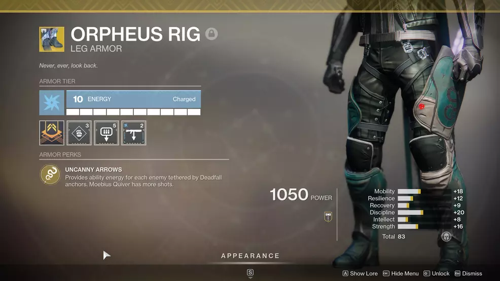 Orpheus Rig Uncanny Arrows Destiny 2