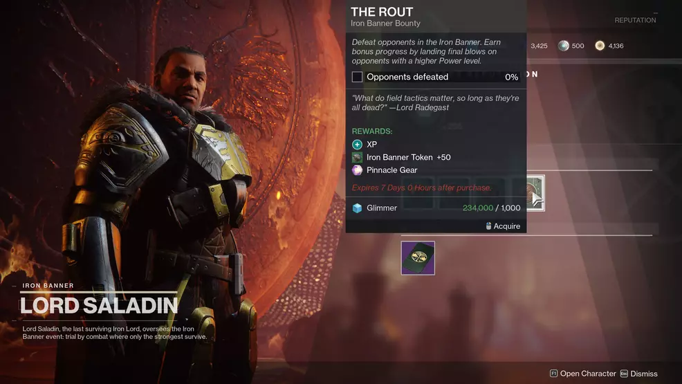 The Rout Iron Banner Bounty