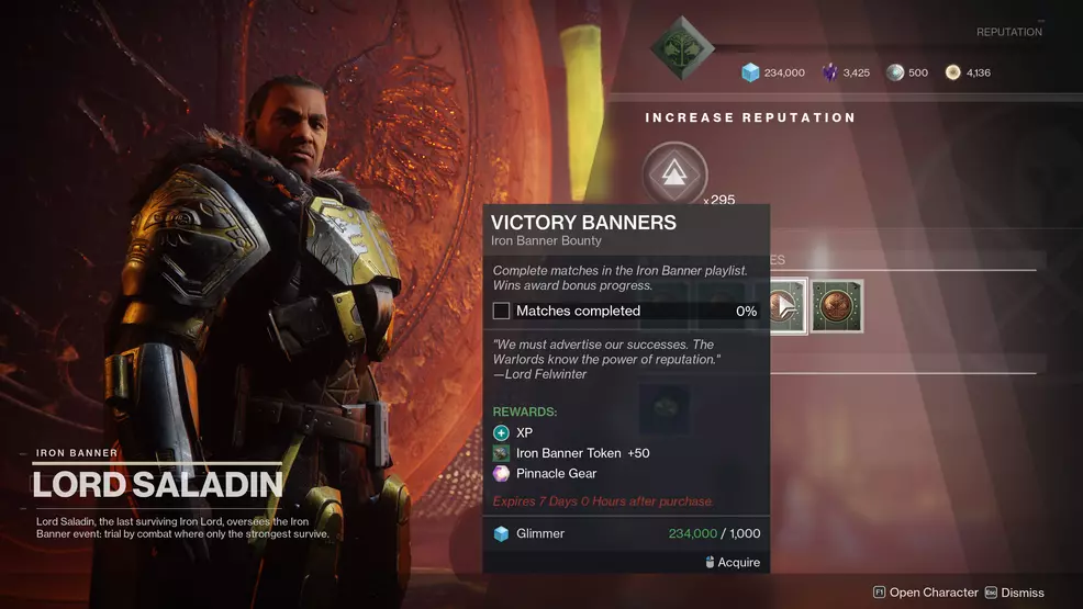 Victory Banners Iron Banner Bounty