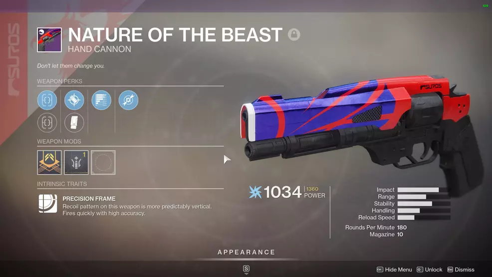 destiny 2 season of arrivals god rolls nature of the beast