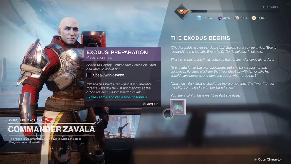 Exodus Preparation Destiny 2