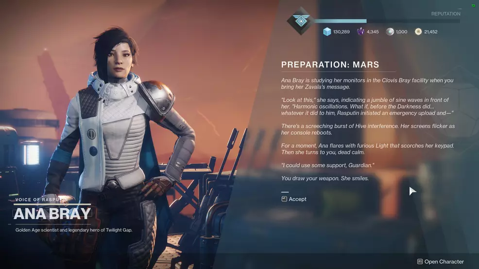 Exodus Preparation Mars destiny 2