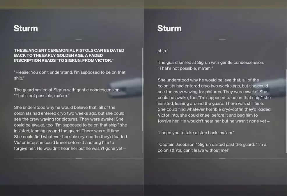 sturm lore destiny 2