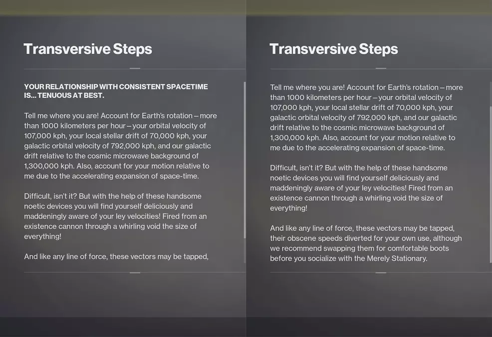 Transversive Steps lore Destiny 2